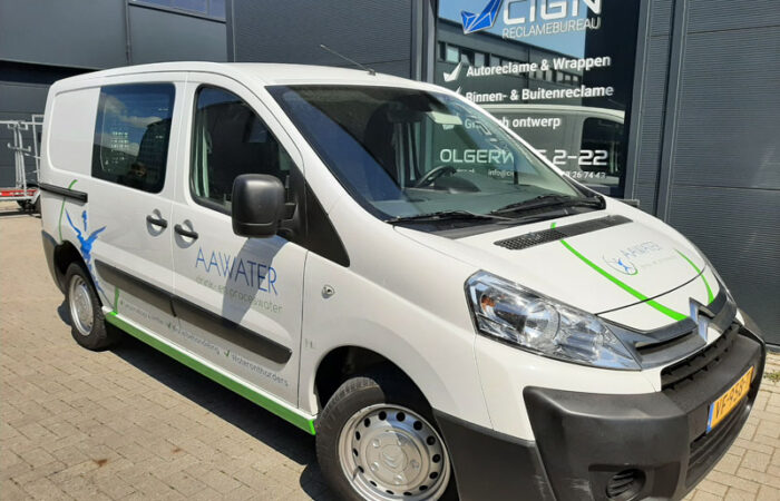 Aawater bestickering bus bestickeren reclamebureau cign