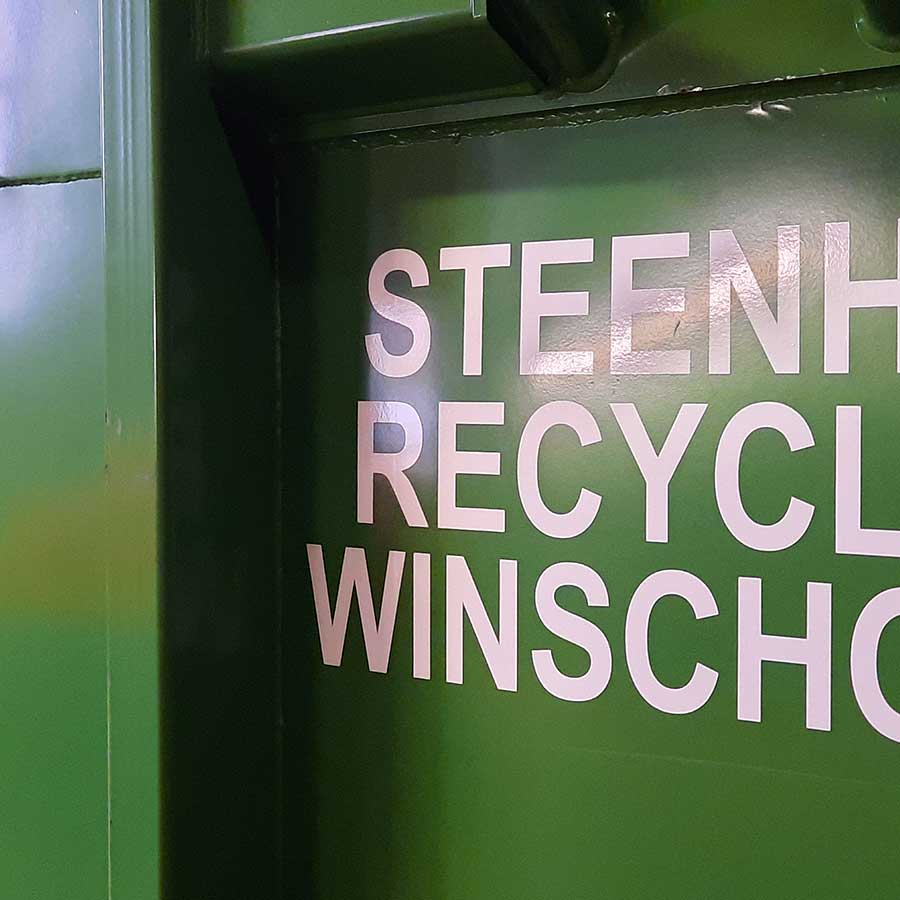 Belettering containers Steenhuis