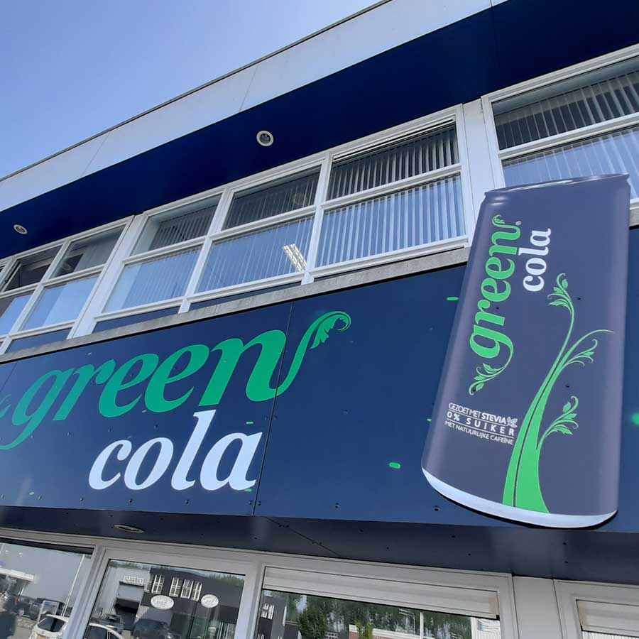 Green Cola Gevelbelettering