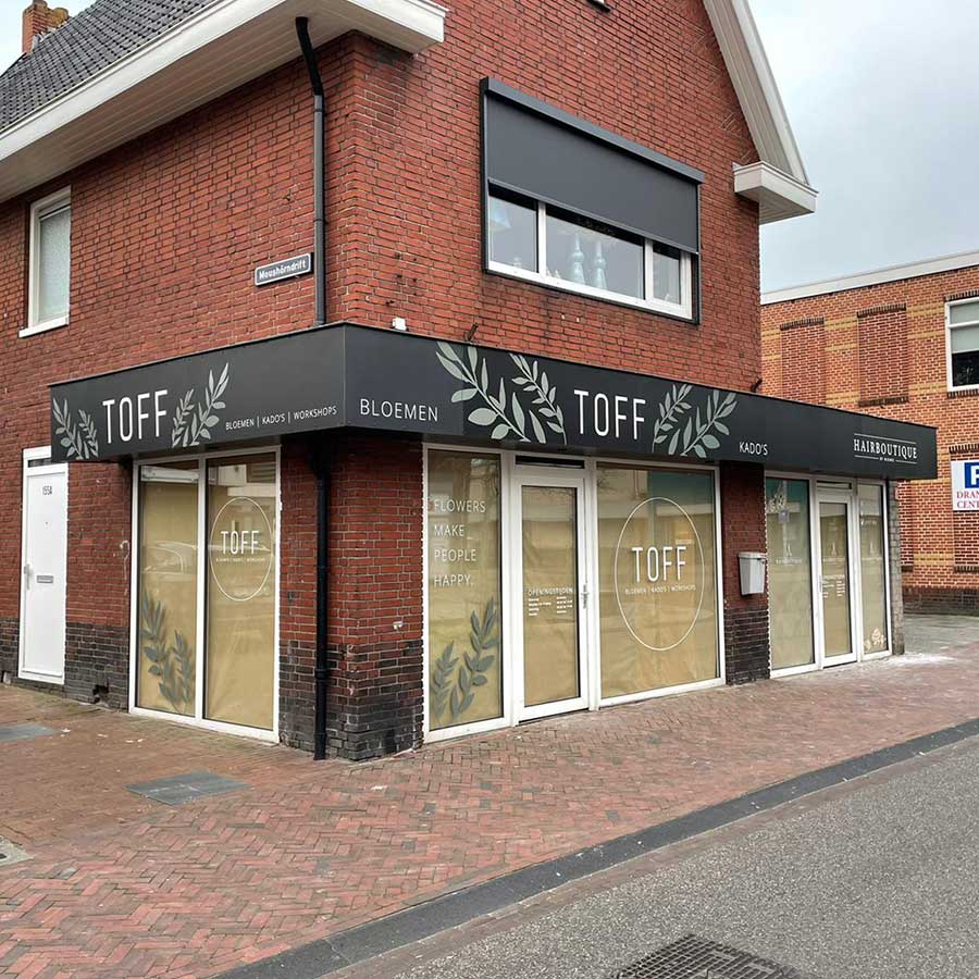 Haarboutique TOFF Gevelbelettering