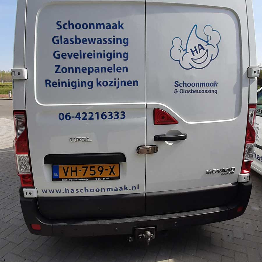 Renault Traffic Belettering HA schoonmaak