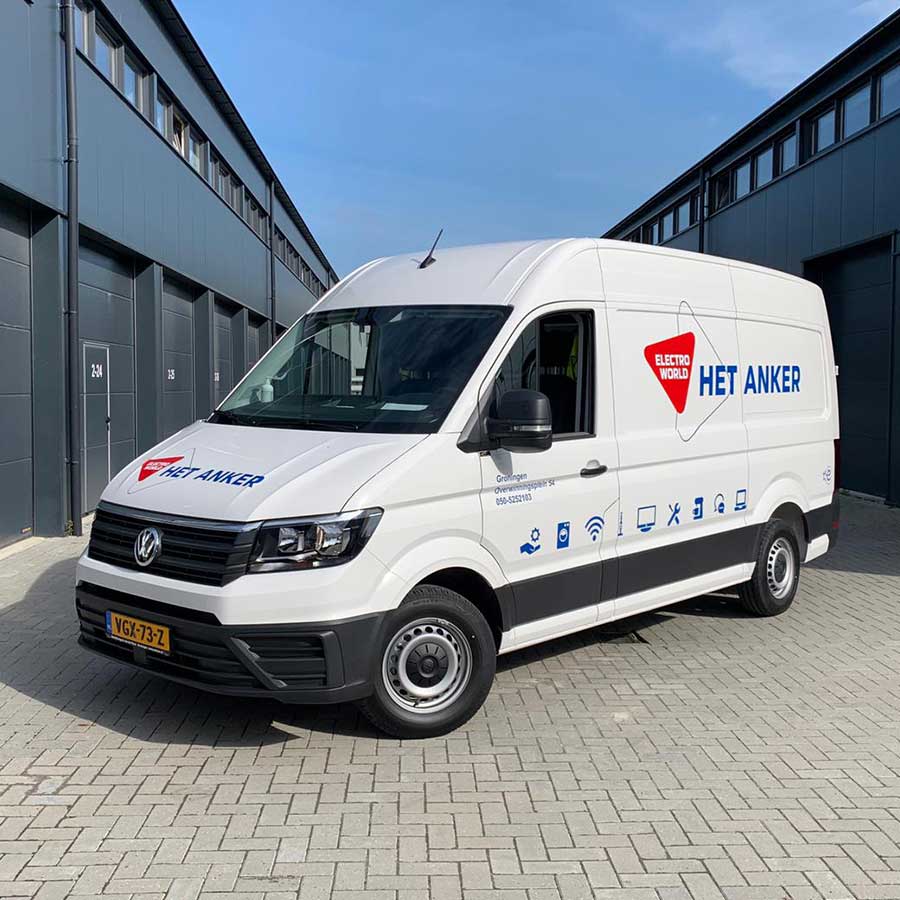 VW Crafter Belettering Electroworld