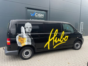 Hubo bus bestickeren bus wrappen reclamebureau cign