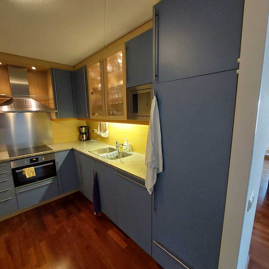 Wrap Keuken Blauw naar Wit