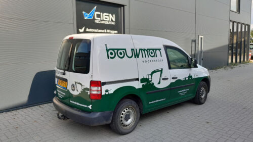 Bouwman auto wrap auto bestickeren reclamebureau cign