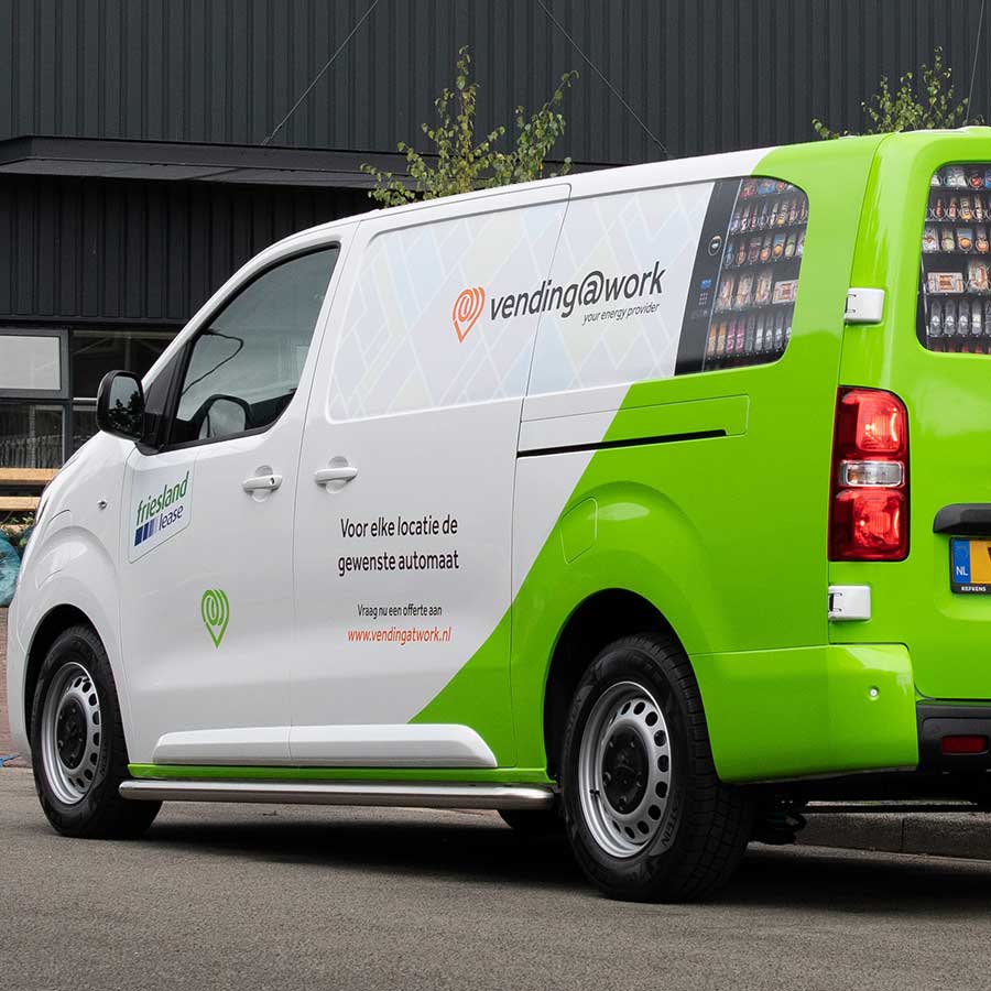 Auto Bestickering auto wrappen Vending@work