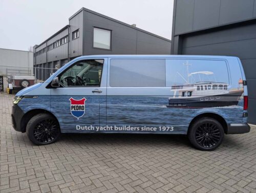 vw transporter wrappen pedro boat reclamebureau cign