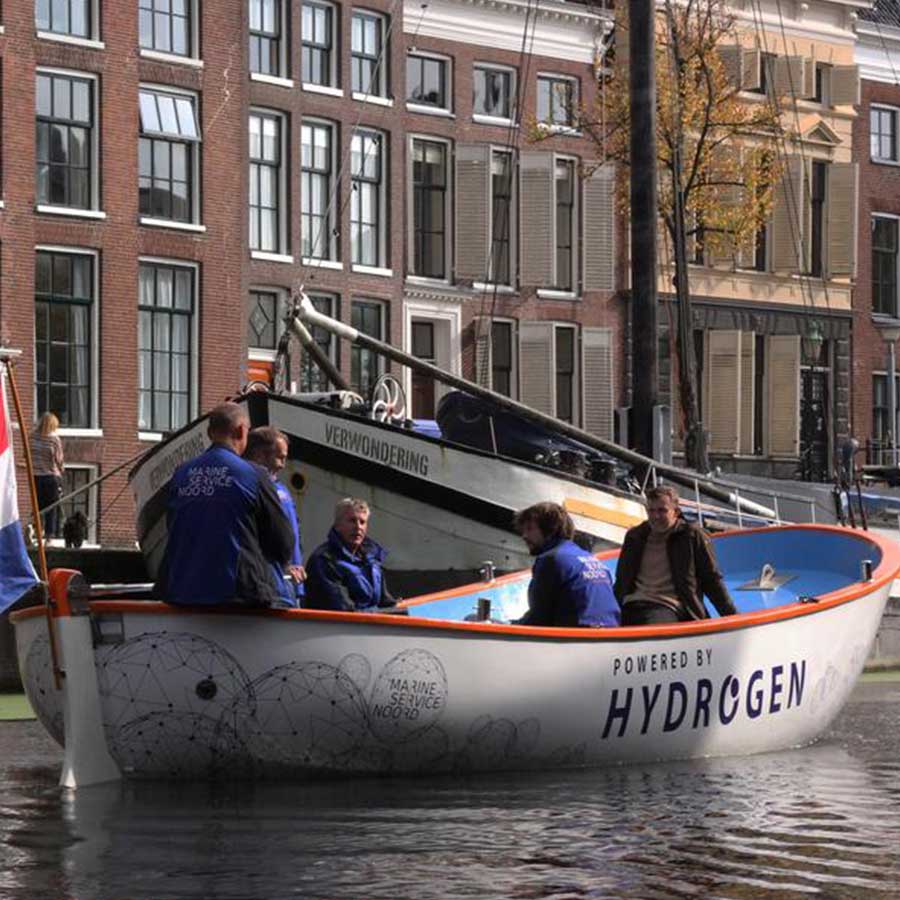 hydrogen boot wrappen marine service noord