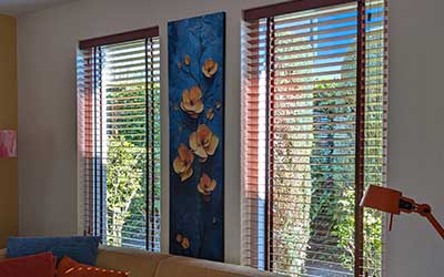 peesdoek frame bloemen