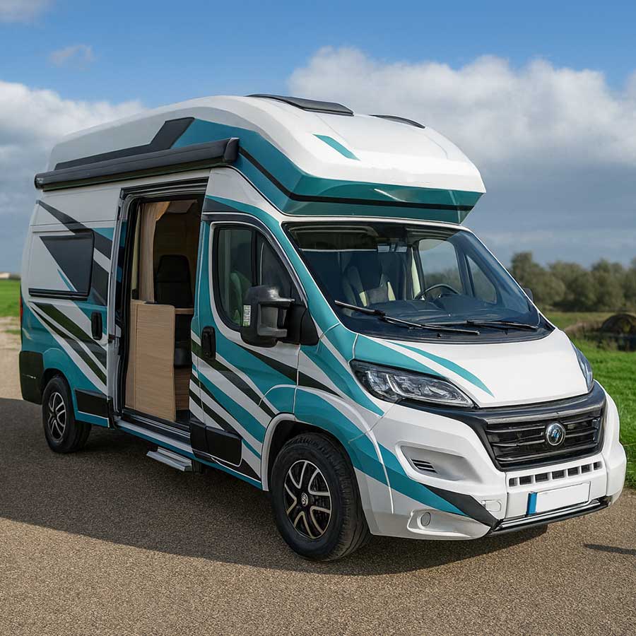camper wrappen blauw antraciet