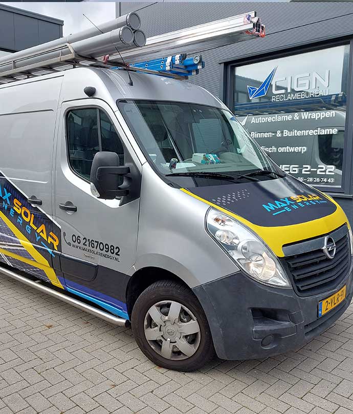 max solar bestelwagen opel wrappen