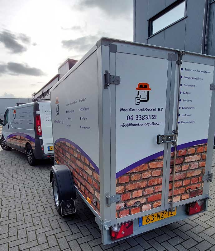 trailer aanhanger bestickeren wrappen