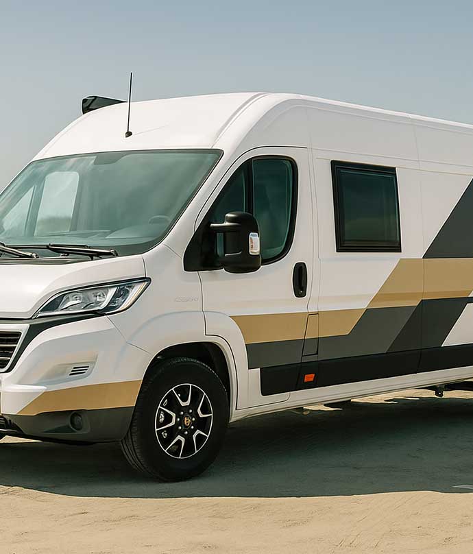 camper wrappen camper bestickeren strepen