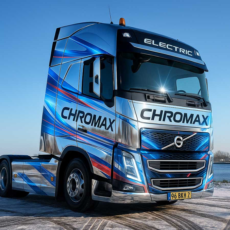 vrachtwagen wrap chrome